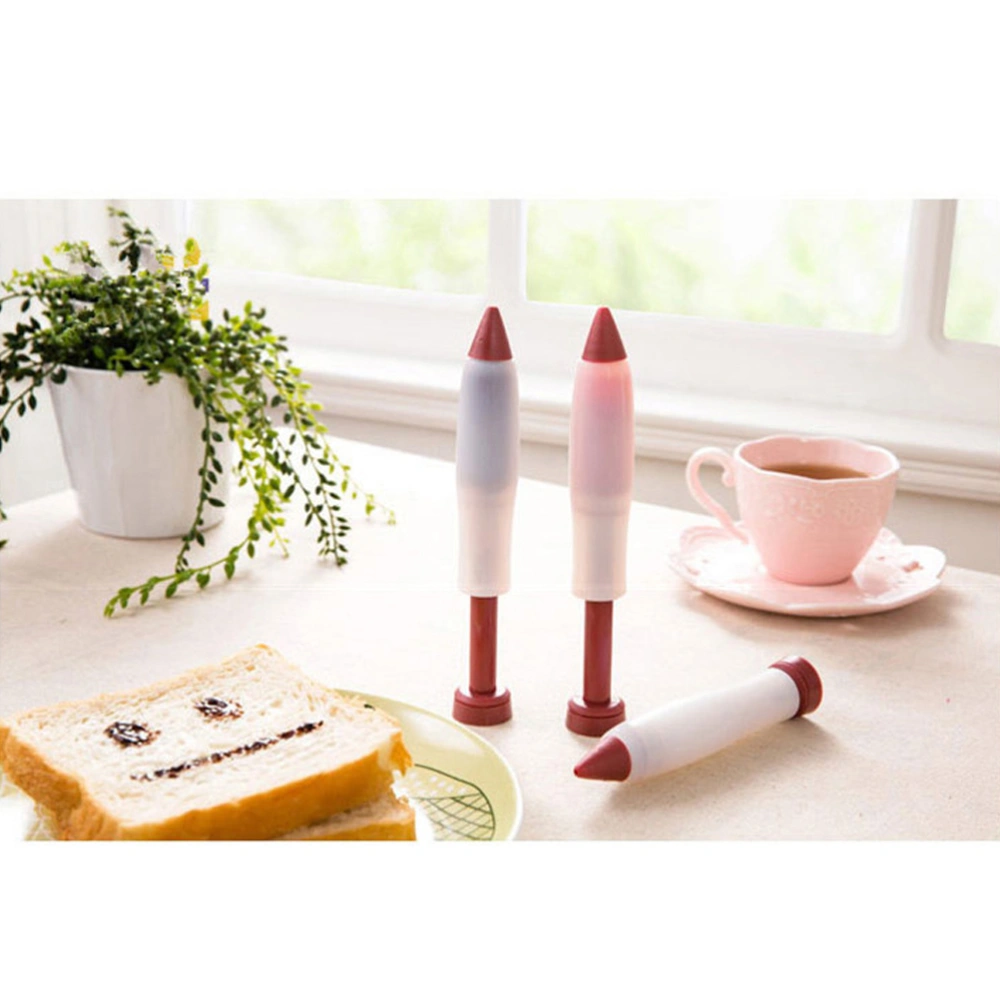 Food Grade Silicone Chocolate Decorating Pen Durable Food Writing Pen Cake Cookie Cream Pastry Baking Tool (13.5x2.7cm)