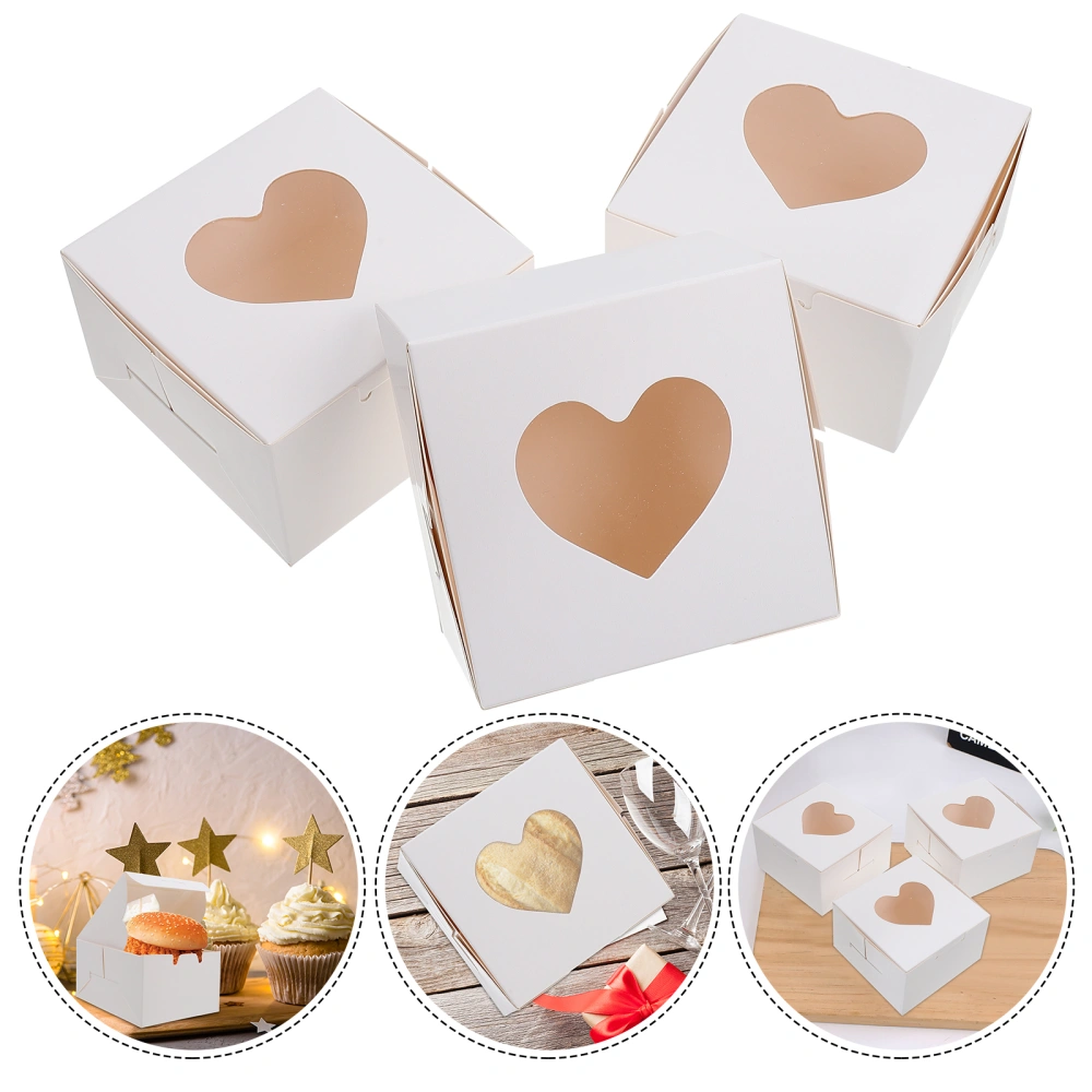 20pcs Cake Packaging Boxes Creative Food Packaging Boxes with Clear Window