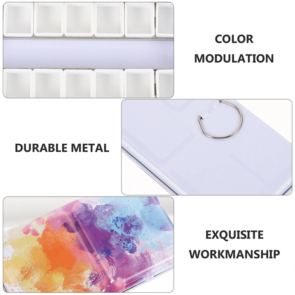  1 Set of Painting Pigment Box DIY Pigment Box Art Watercolor Pigment Case Painting Color Mixing Box