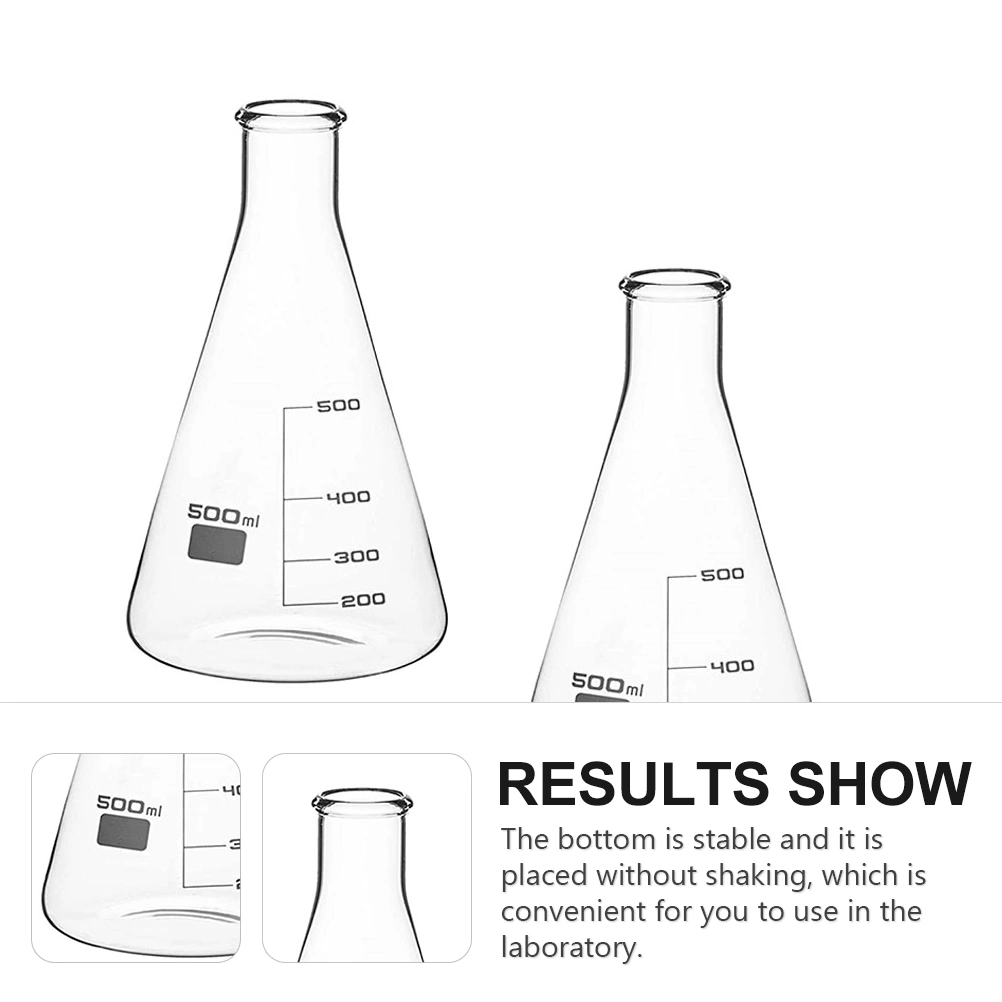Glass Erlenmeyer Flask Large Capacity Flat Bottom Flask Laboratory Glass Flask