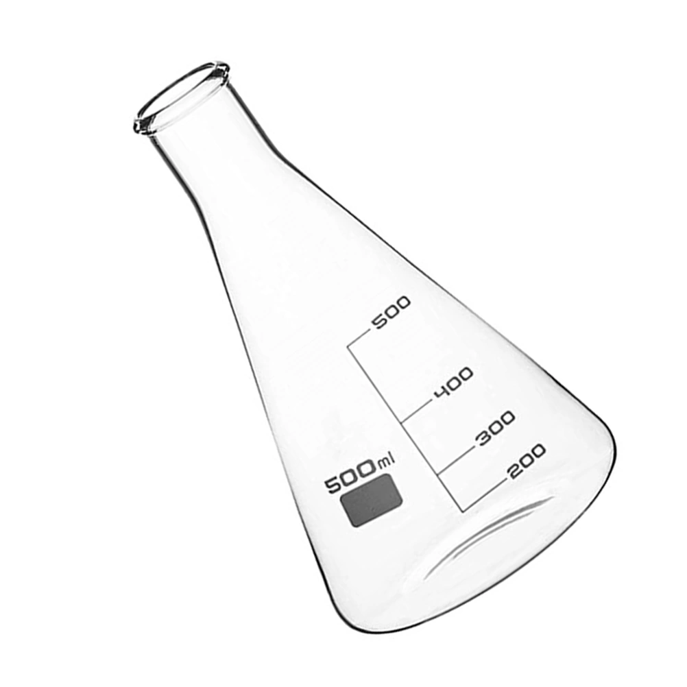 Glass Erlenmeyer Flask Large Capacity Flat Bottom Flask Laboratory Glass Flask