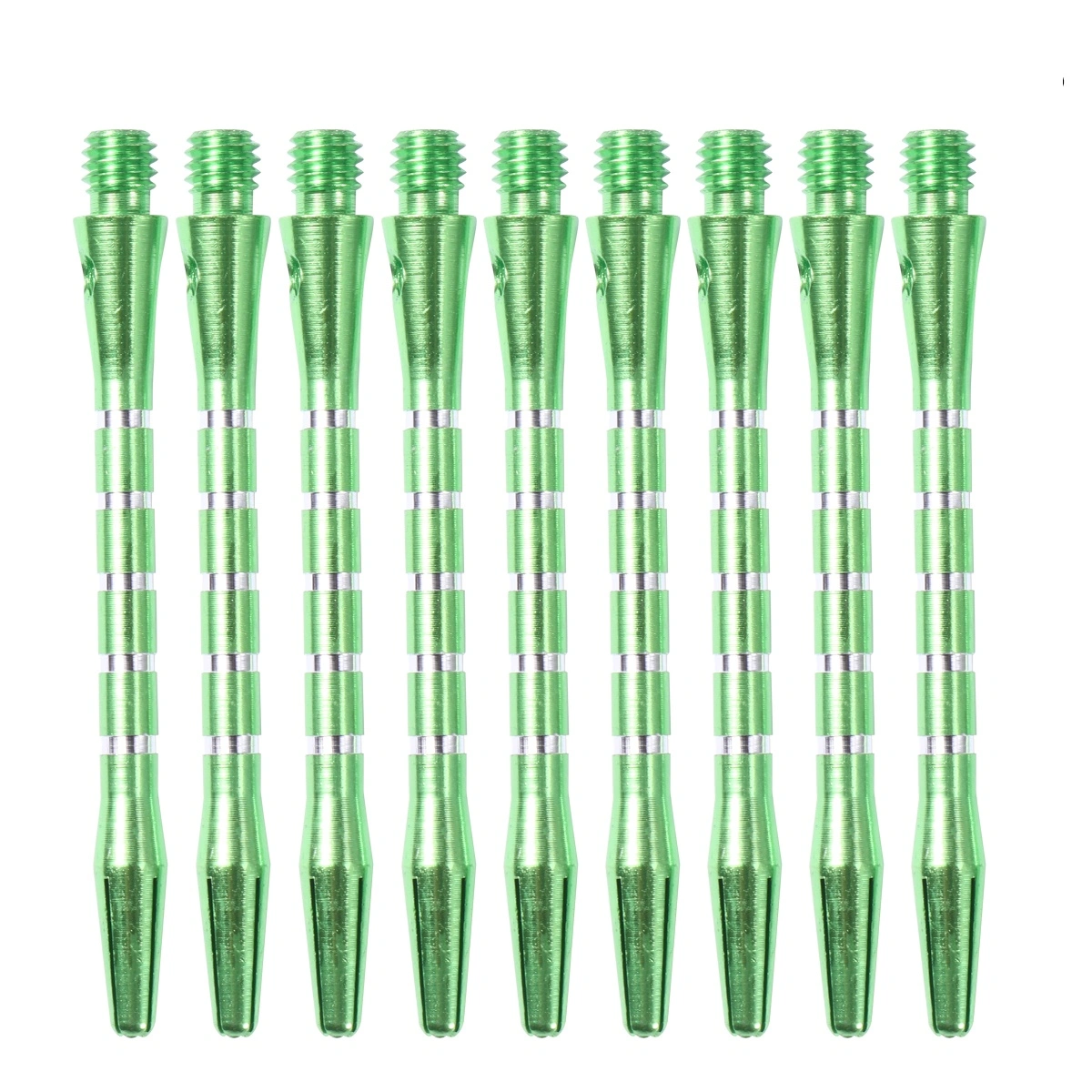 20PCS Standard 2BA Screw Thread Dart Shafts Aluminium Alloy Darts Accessories Metal Stems Alloy Pole Rod with 20PCS Rings (Green)