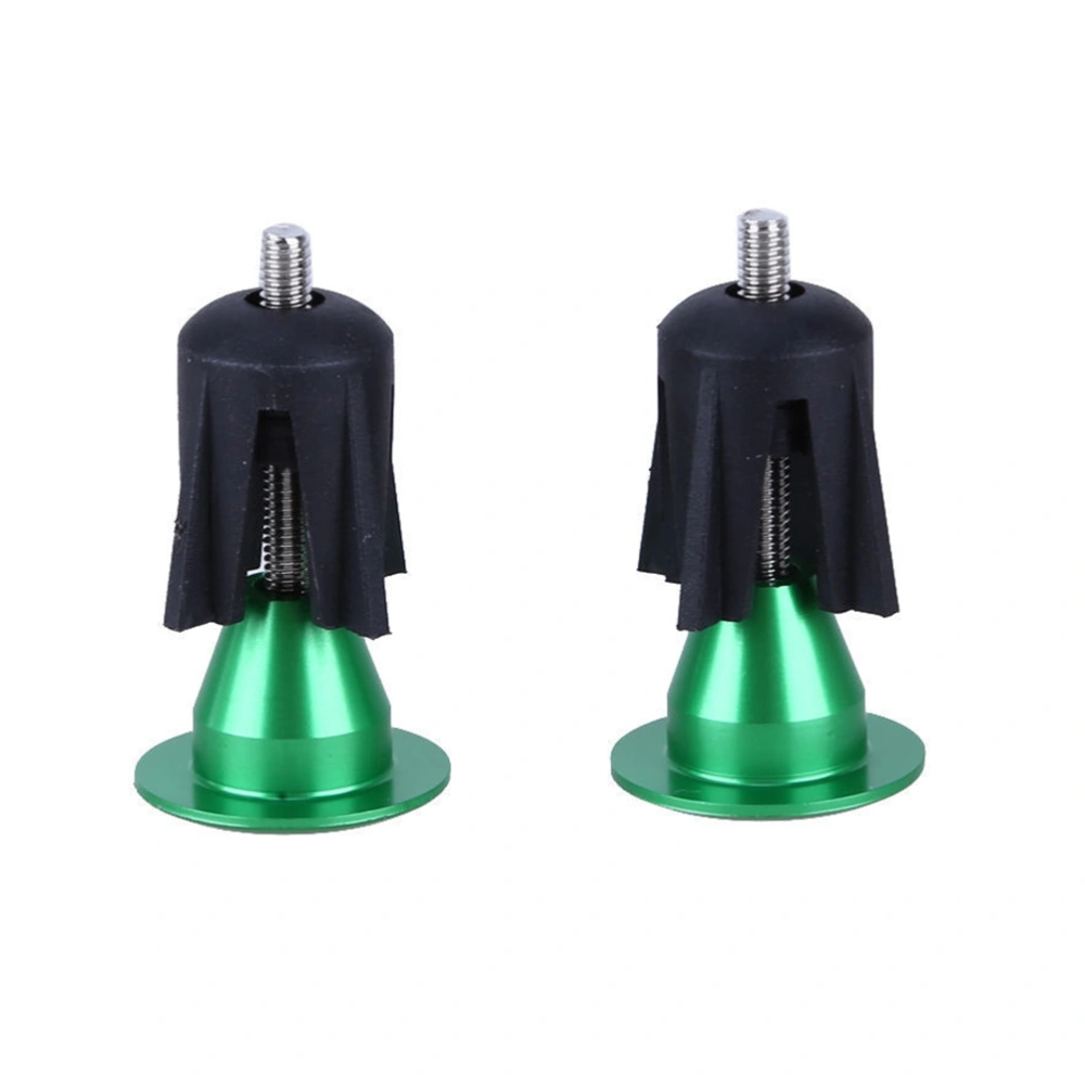 Pair of Bike Bar End Plugs Handlebar End Caps Bike Handlebar Plugs for Mountain Bike(Green)