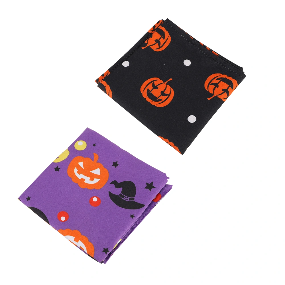 2Pcs Halloween Dog Triangular Bibs Scarf Adorable Accessories for Pets