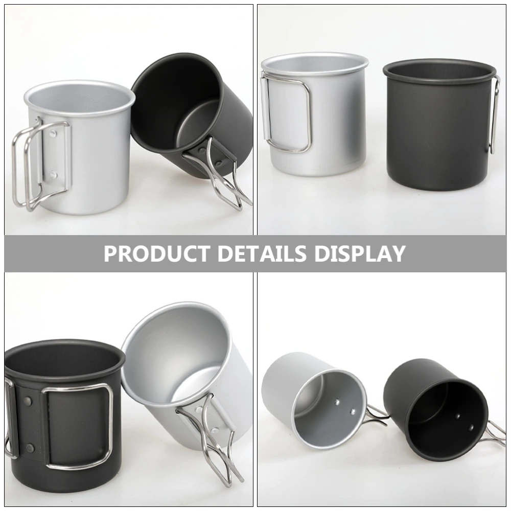 Foldable Camping Water Cup Aluminum Alloy Water Mug Outdoor Coffee Tea Mug for Outdoor