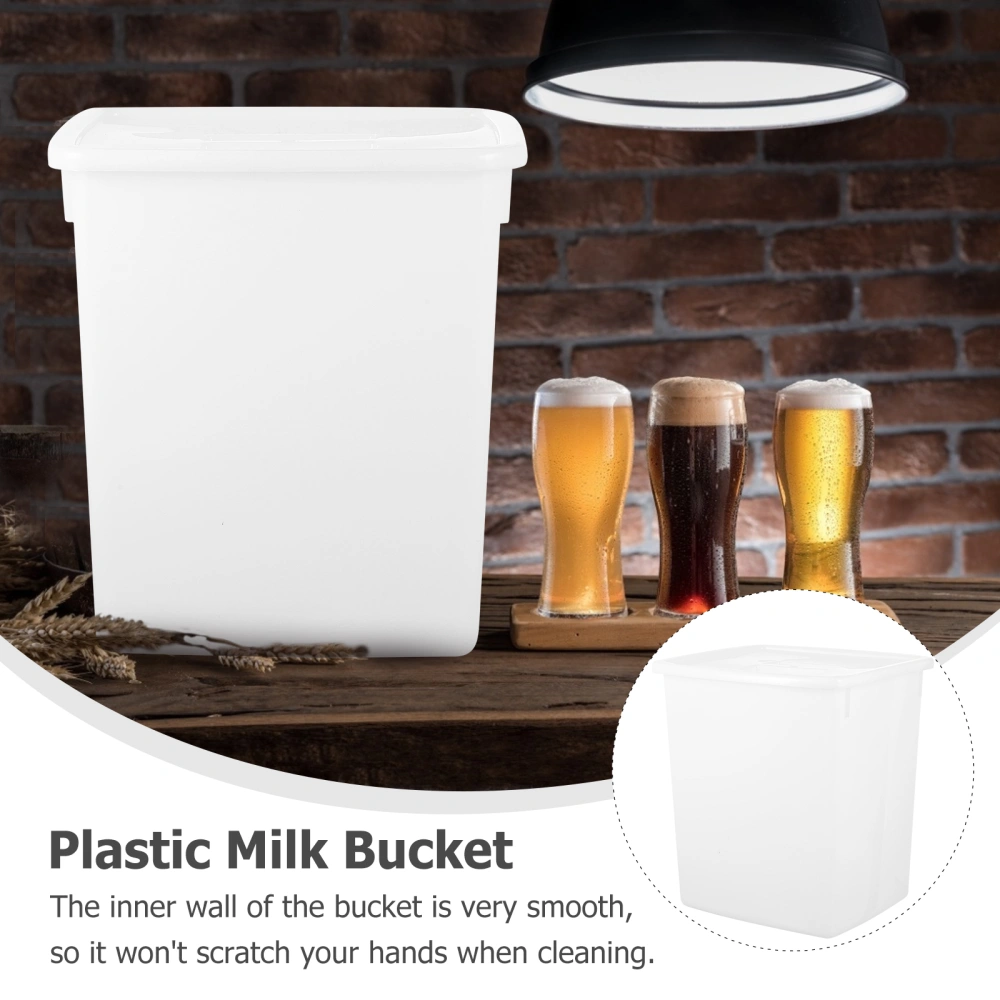 White Water Bucket Plastic Milk Bucket Plastic Container for Cold Drink