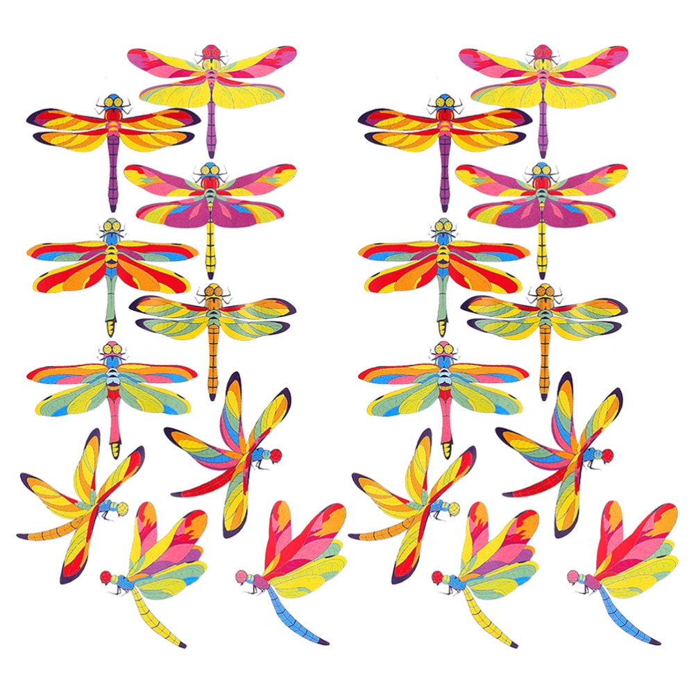 20Pcs Window Glass Cling Creative Dragonfly Stickers Bird Prevent Strikes Clings