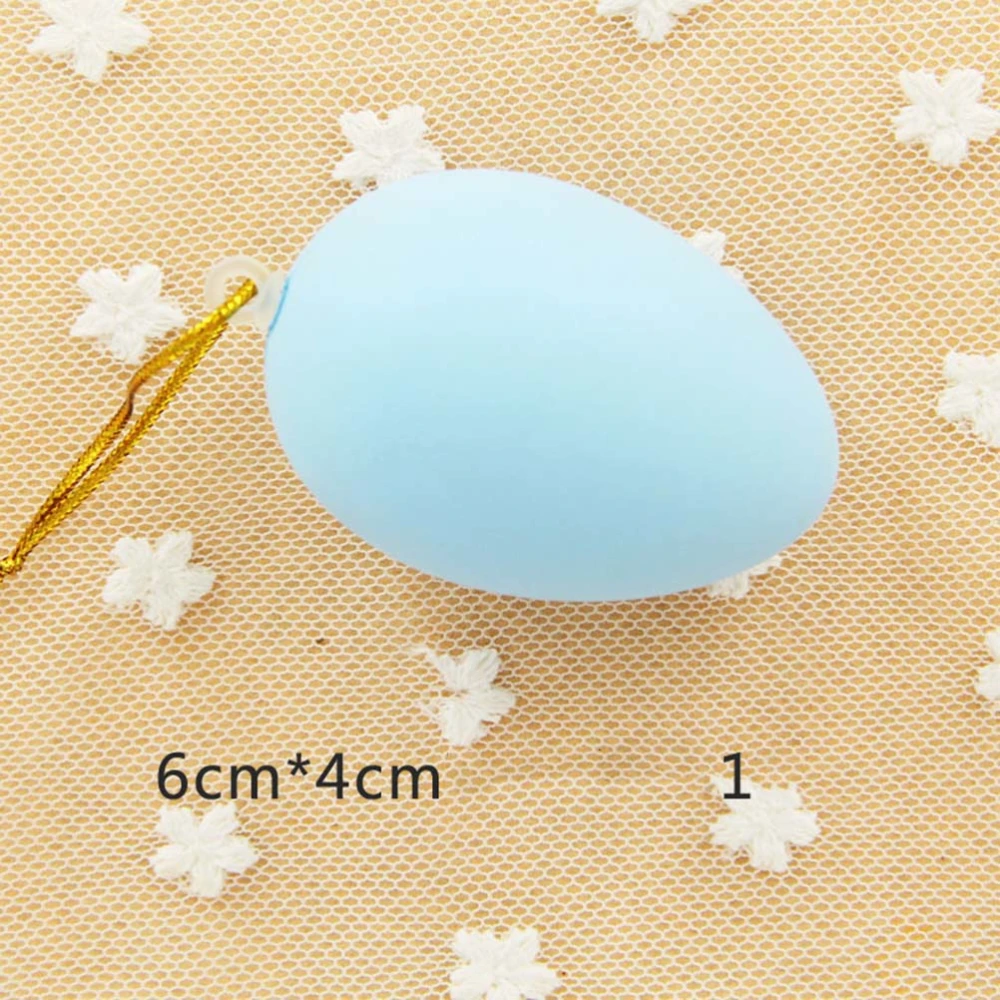 12pcs Easter Egg with Lanyard Simulation Novelty Eggs Creative Toys Children DIY Decorative Ornaments Kid's Funny Toy (Random Color)