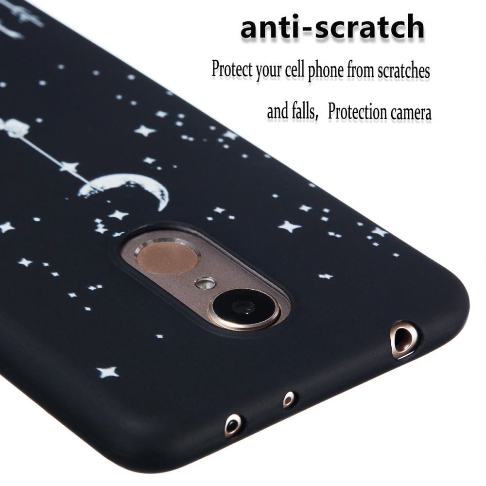 Phone Cover Embossed Shatter-resistant Scratch-resistant Matte TPU All-inclusive Phone Case for Redmi 5 (Moon Climber)