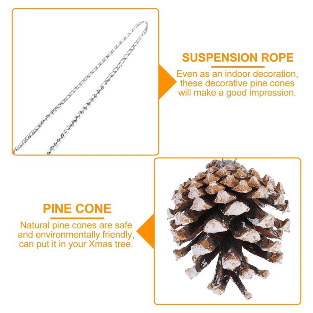 24pcs Christmas Tree Hanging Pinecone Ornaments for DIY Crafts Home Wall Decor