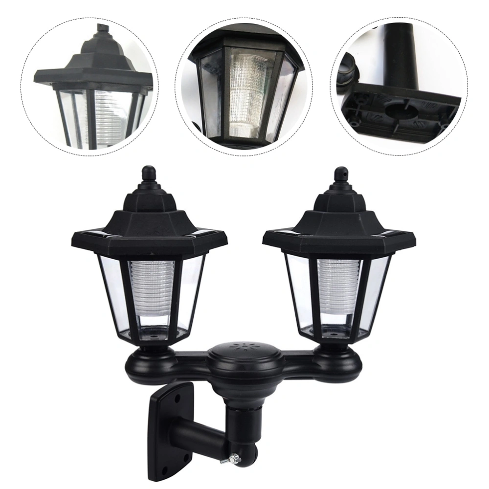 Solar Wall Light Sunlight Wall Lamp Dual Heads Waterproof Garden Lighting