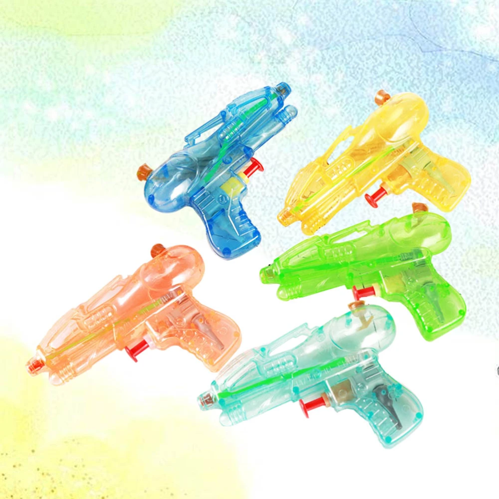 12pcs Mini Water Blaster Plastic Water Shooters Transparent Bath Toys Summer Swimming Pool Beach Toys for Children Kids Summer Beach Children's Water Toys(Mixed Color)