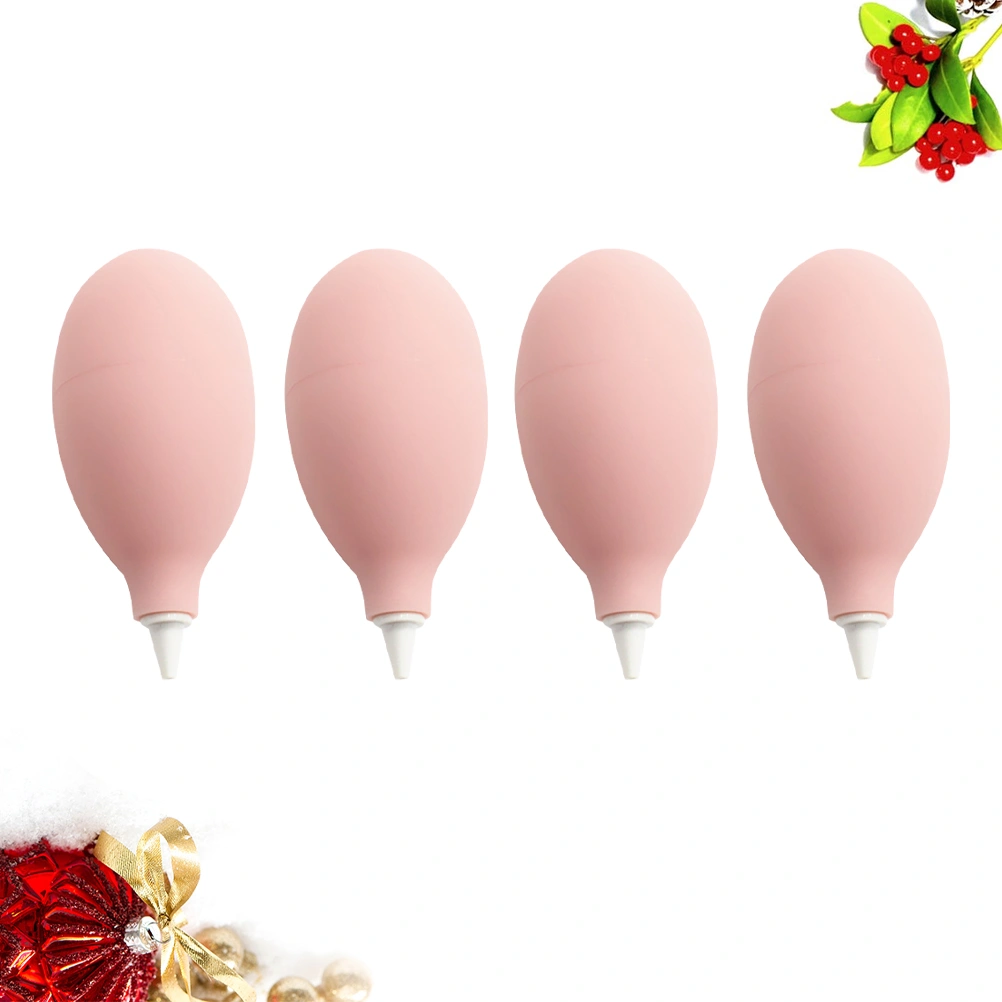 4pcs Camera Cleaning Blowing Ball Succulent Plant Dust Blower Squeeze Suction Bulb (Pink)
