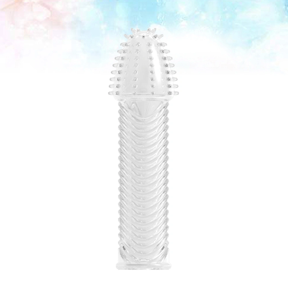 Durable Basaltic Crystal Sleeve Transparent Condom Expander Ring Delay Impotence Sleeves Extension Condom Cover Adult Toy for Man