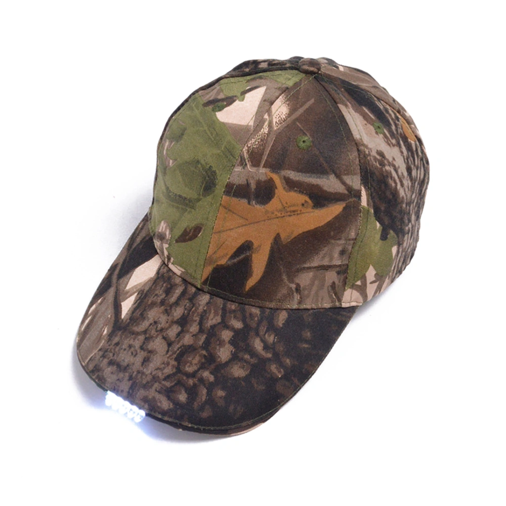 Lighted Flashlight Baseball Hat for Camping Jogging Hunting (Random Color)