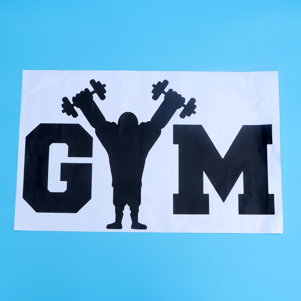 1Pc Creative and Funny Gym Dumbbell Exercise Stickers On The Walls Of Teen Rooms