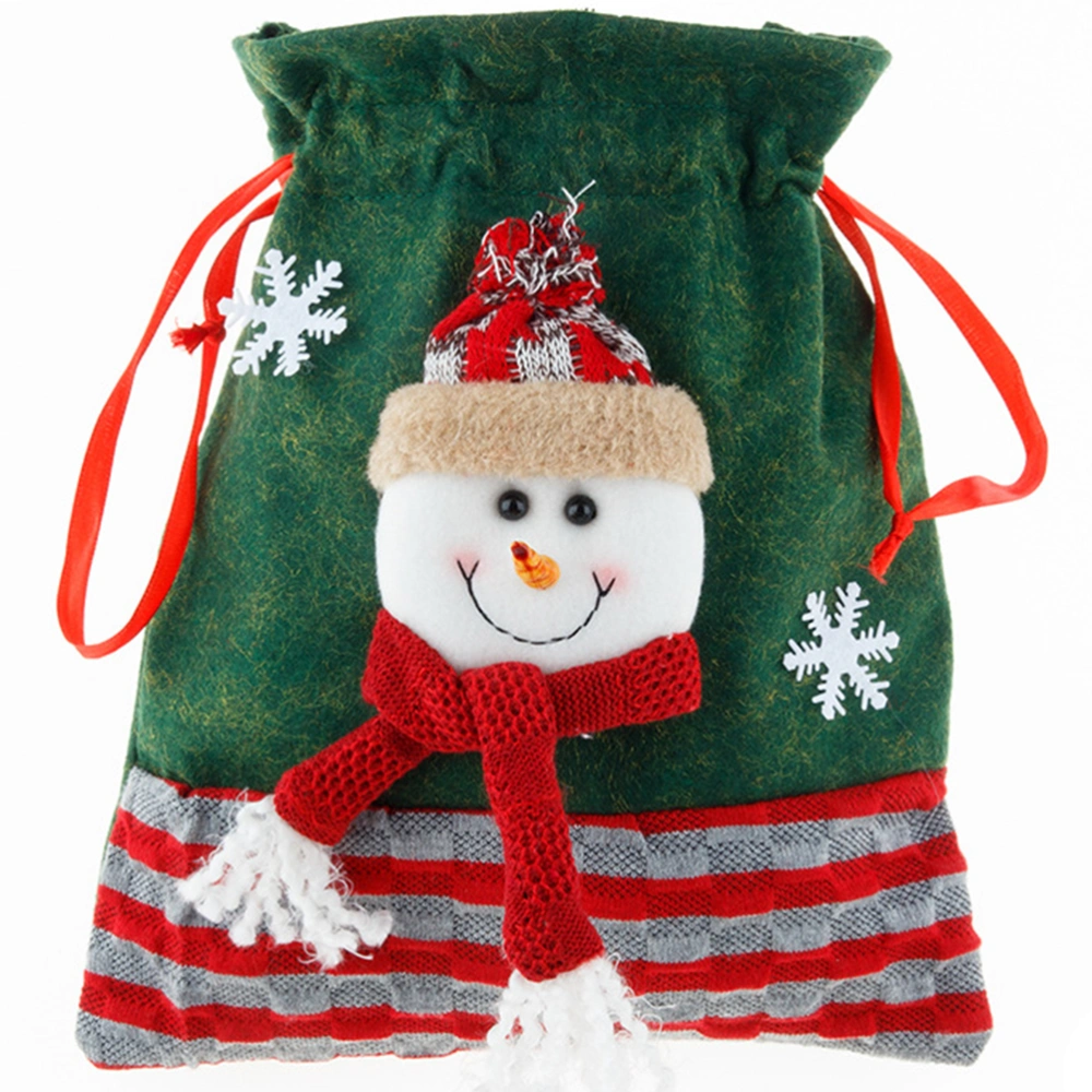 1 Pc Retro Felt Present Bag Knitted Fabric Gift Bag Decorative Christmas Bag