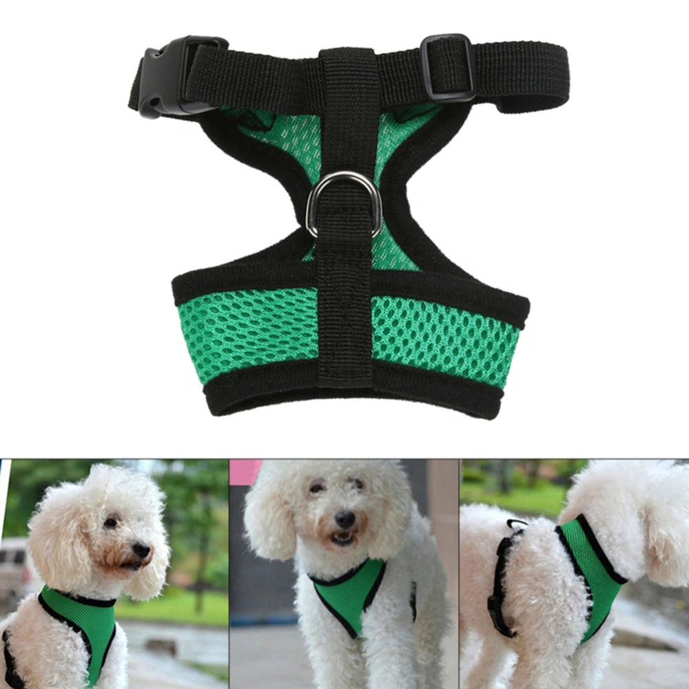 Pet Dog Adjustable Oxford Fabric Chest Harness - Size M (Green)