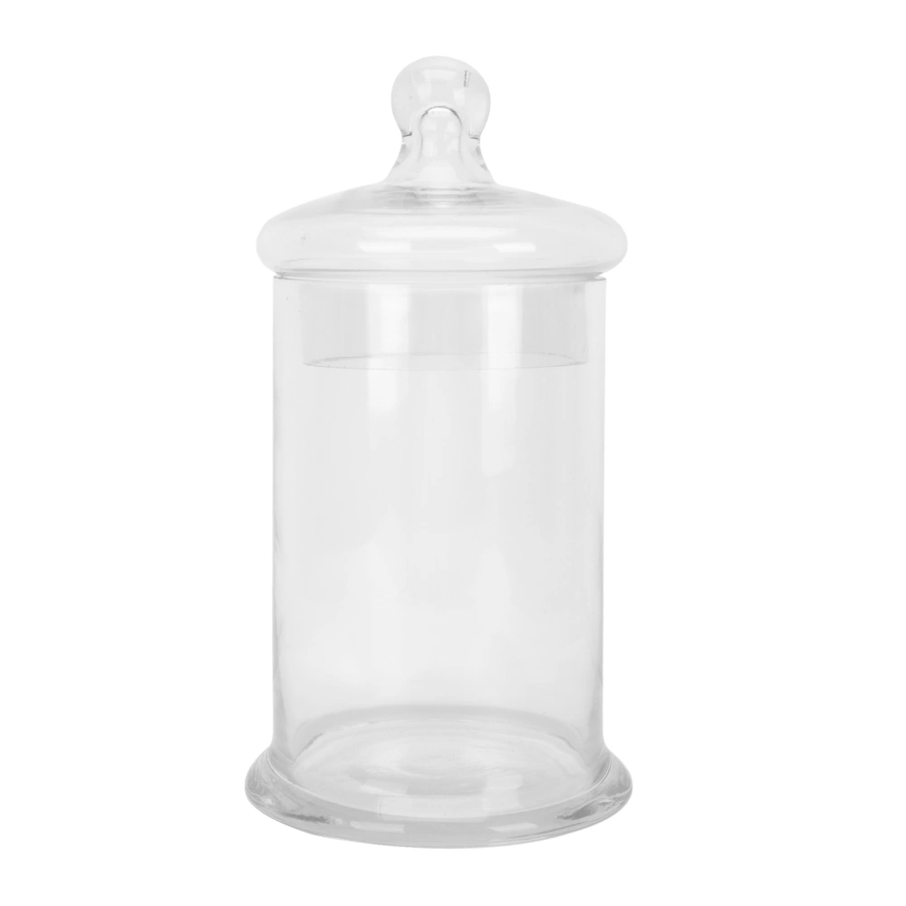 1Pc Glass Candy Storage Jar Multipurpose Household Storage Holder (Transparent)