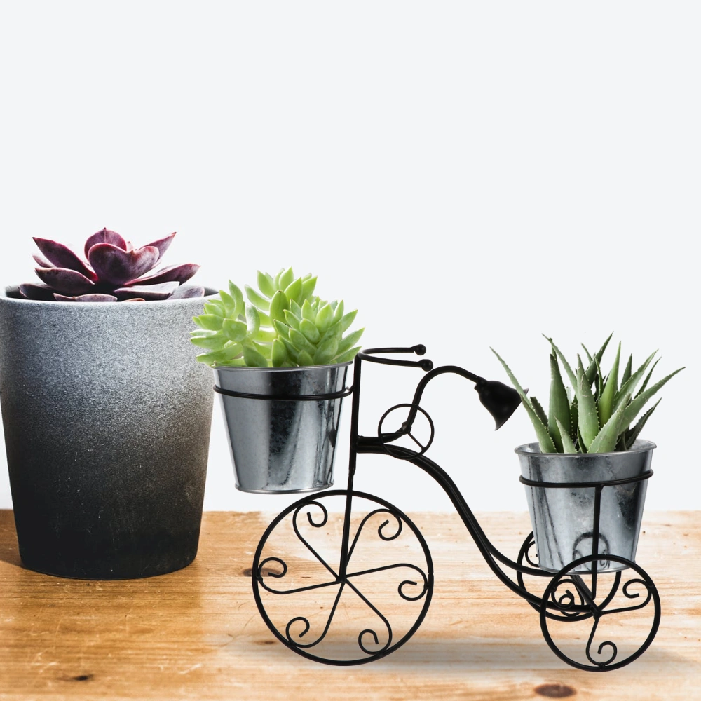 1PC Iron Art Bike Plant Stand Exquisite Flower Pot Bike Shape Plant Holder