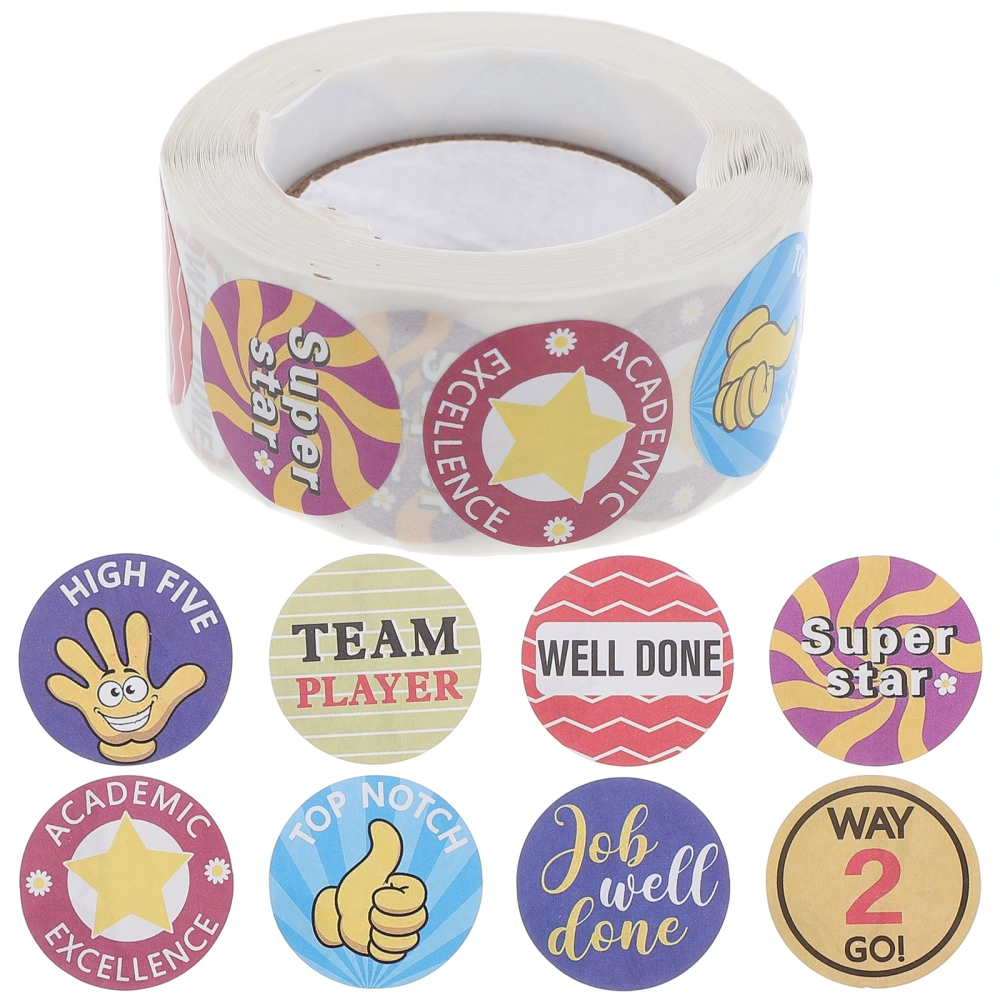 1 Roll Cartoon Reward Stickers Children School Reward Stickers Teacher Encouraging Sticker