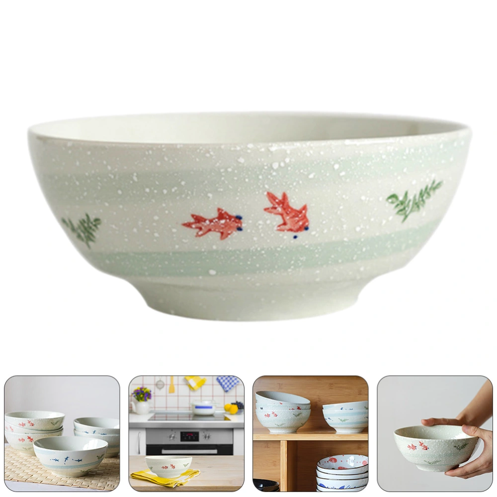 1pc Japanese Style Fruit Bowl Salad Bowl Ceramic Noodle Bowl Tableware for Home