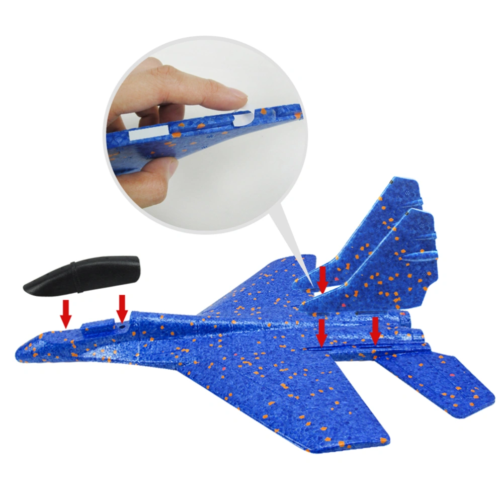 43cm Throwing Aircraft Children's Fighter Aircraft Airplane Outdoor Sports Flying Toy DIY Handmade Toy