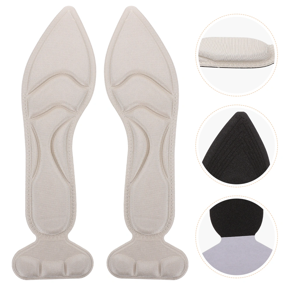 2 Pairs of Sponge Elastic Insoles Shoes Pads Massage Insoles Shoe Pads