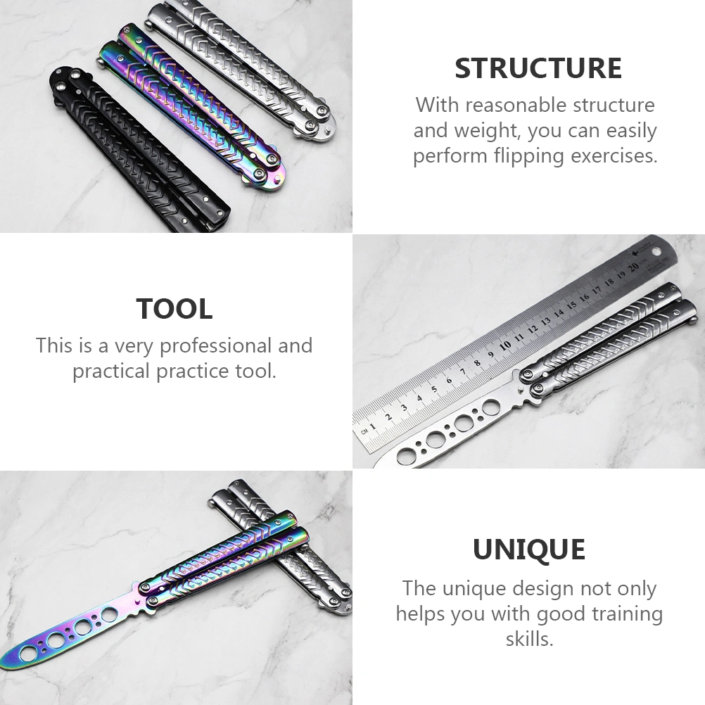 1Pc Practice Balisong Training Beginner Blunt Tool