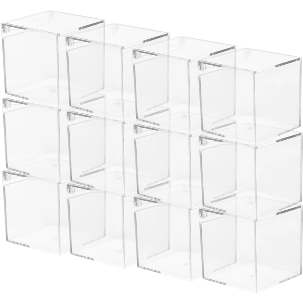 1 Set of Small Acrylic Box With Lid Candy Box Mini Box Storage Case Jewelry Container