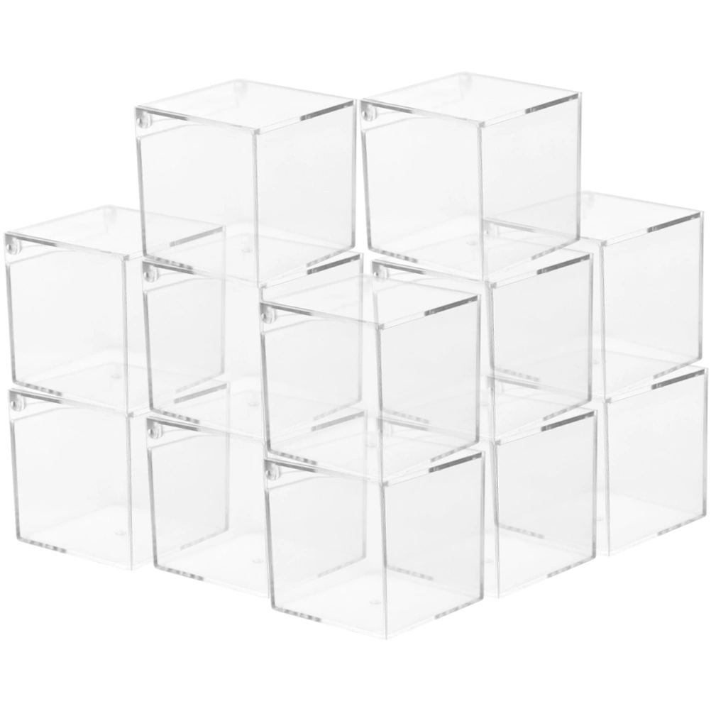 1 Set of Small Acrylic Box With Lid Candy Box Mini Box Storage Case Jewelry Container