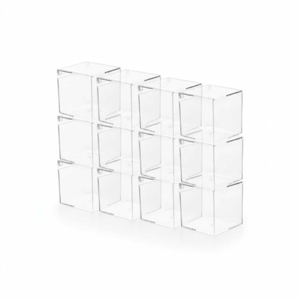 1 Set of Small Acrylic Box With Lid Candy Box Mini Box Storage Case Jewelry Container