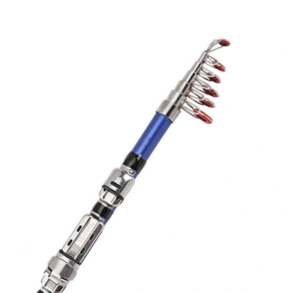Portable 1.5m Carbon Fiber Telescopic Fishing Rods Travel Fishing Pole Boat Fishing Rod Blue