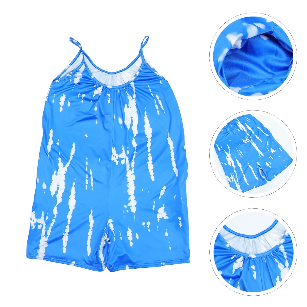 1pc Women Sleeveless Romper Loose Printing Jumpsuit Summer Clothing for Women