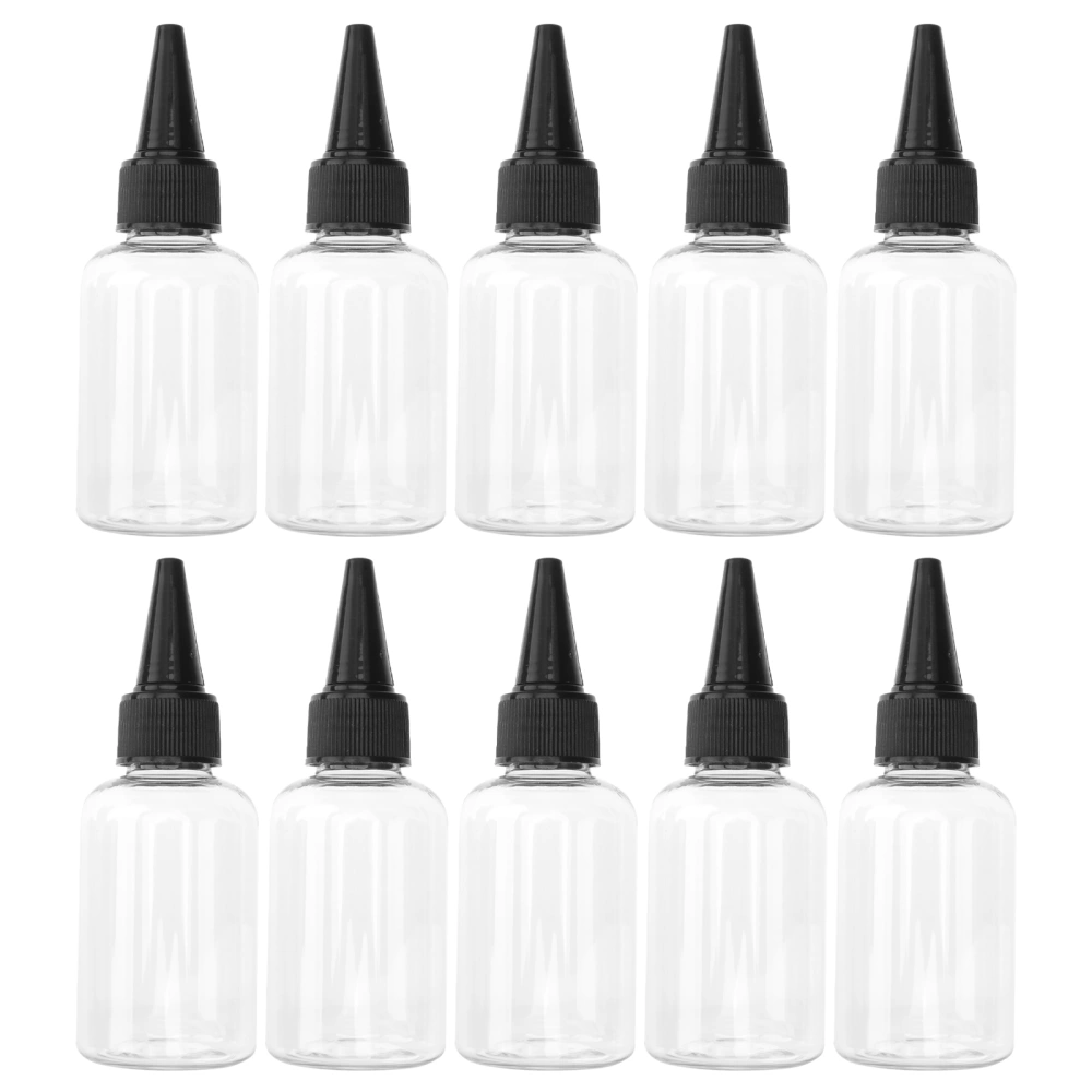 20Pcs Squeeze Bottles Plastic Lotion Oil Subpackaging Bottles White 50ml