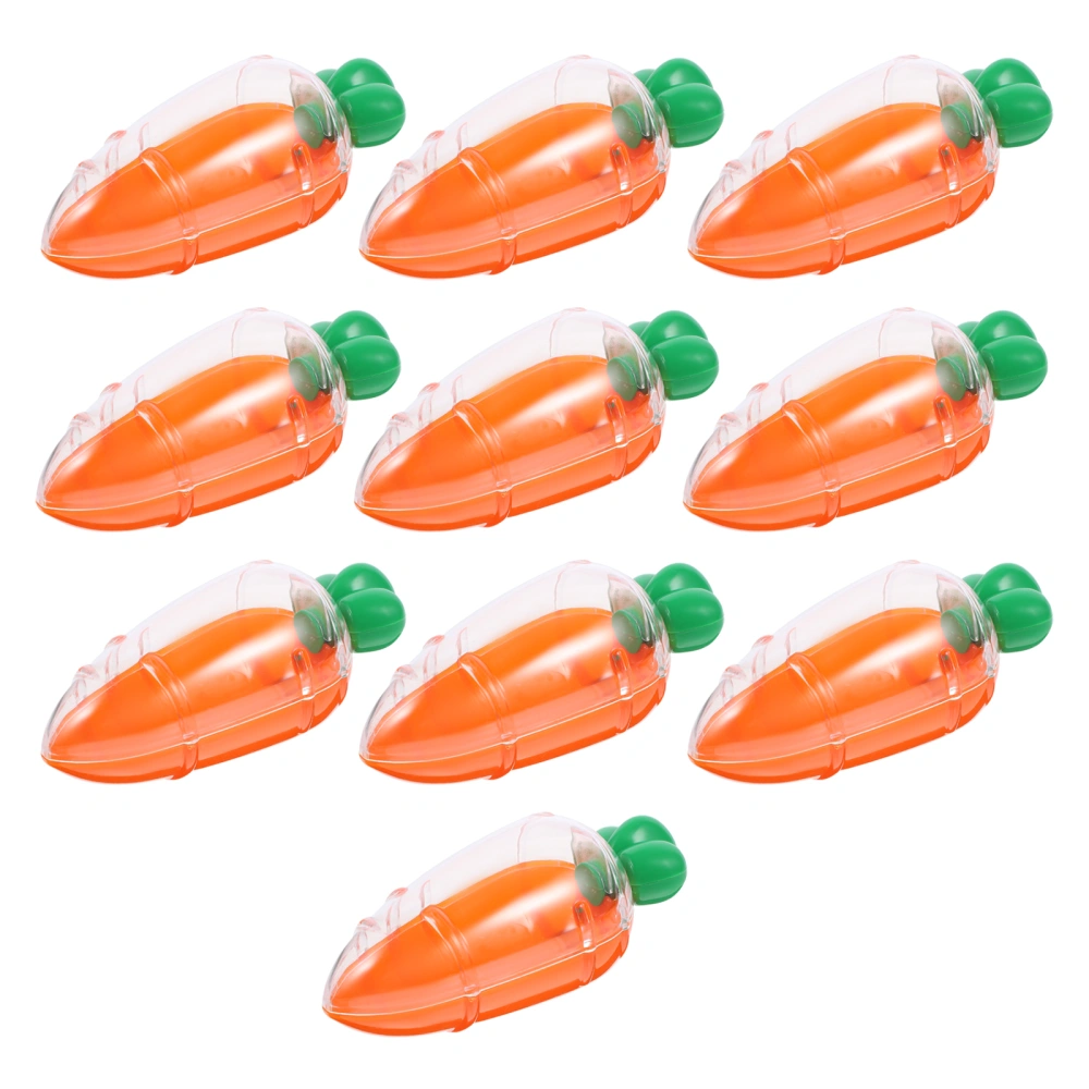 10pcs Carrot Shape Candy Boxes Plastic Gift Boxes Chocolate Candy Boxes Gift Packaging Cases Birthday Party Favor(Translucent Orange)