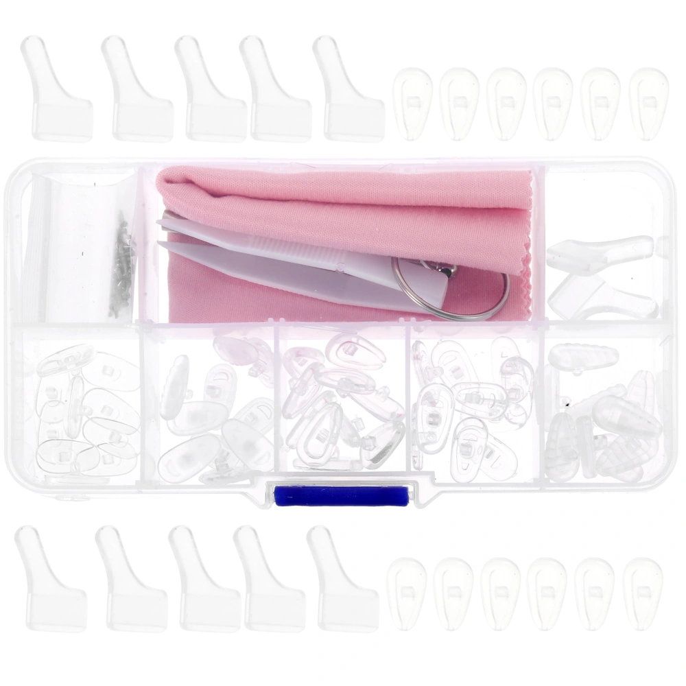 1 Set Glasses Repair Accessories Anti-slip Ear Support Nose Pads Tube Repair Kit