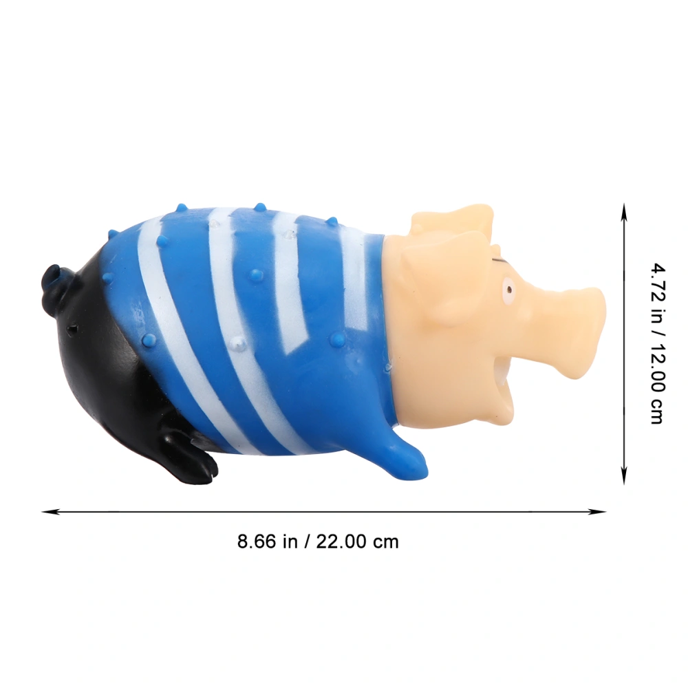 1 Pc Stress Relief Toy Vent Toys Pirate Screamed Pig Toy Plaything (Blue)