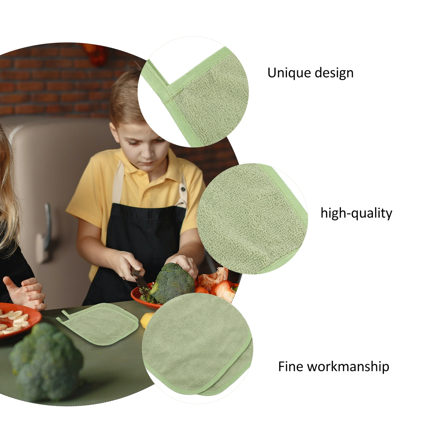 2Pcs Heat Insulation Dish Mats Baking Placemat Heat Resistance Baking Mats