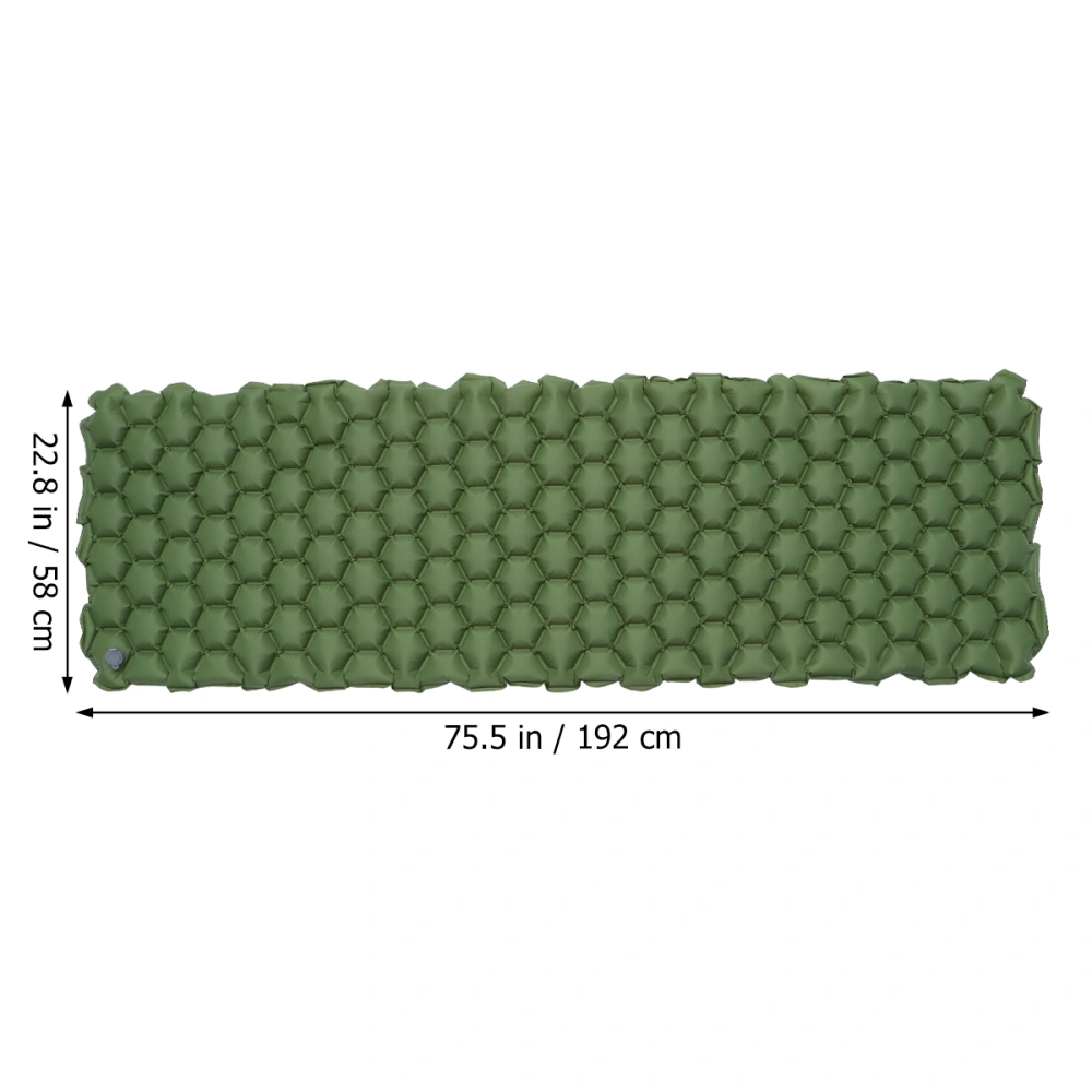 Outdoor Tent Air Mattress Ultralight Portable Inflatable Sleeping Mat Waterproof Sleeping Pad (Green)