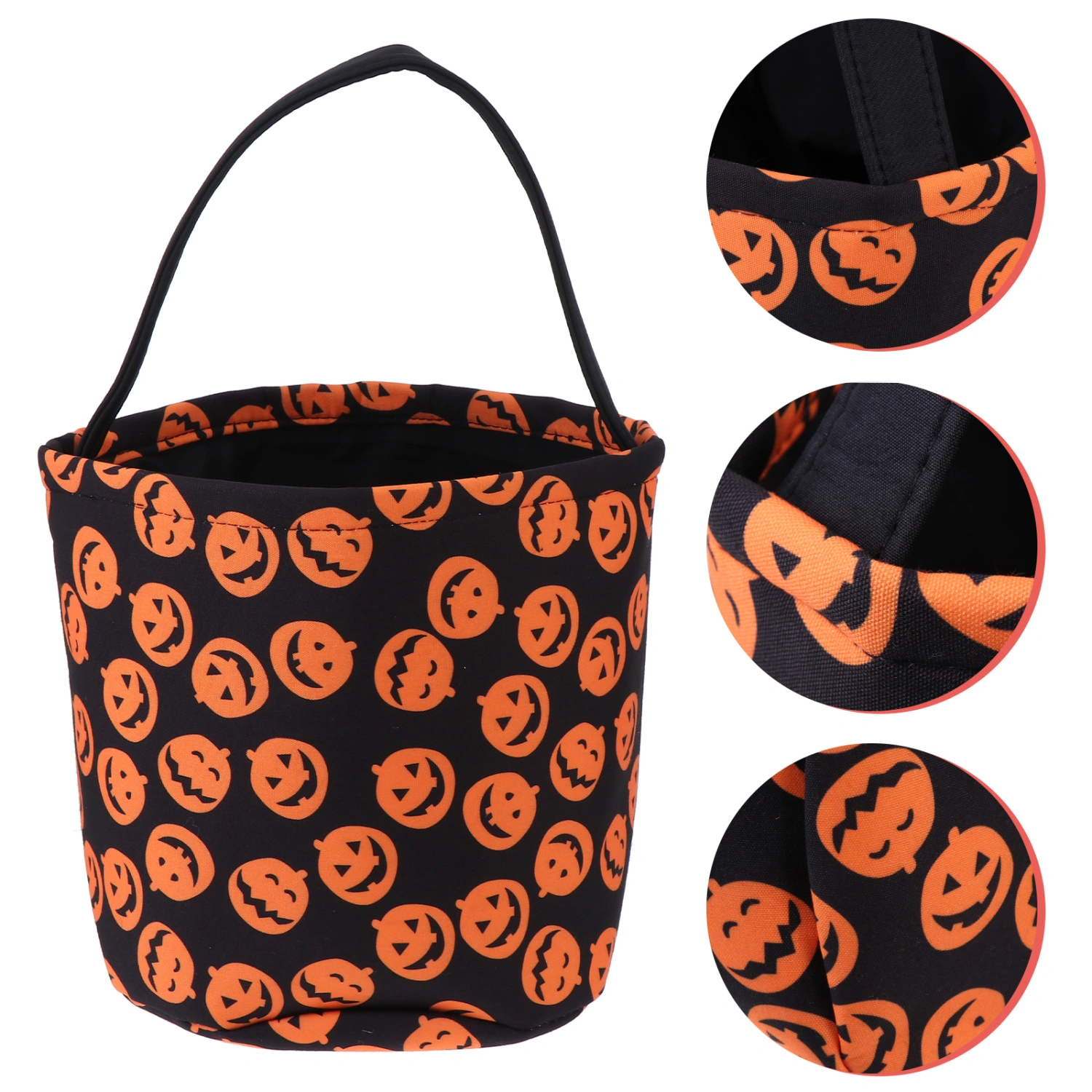 1Pc Halloween Candy Basket Portable Pumpkin Handbag Snacks Bag Party Supplies