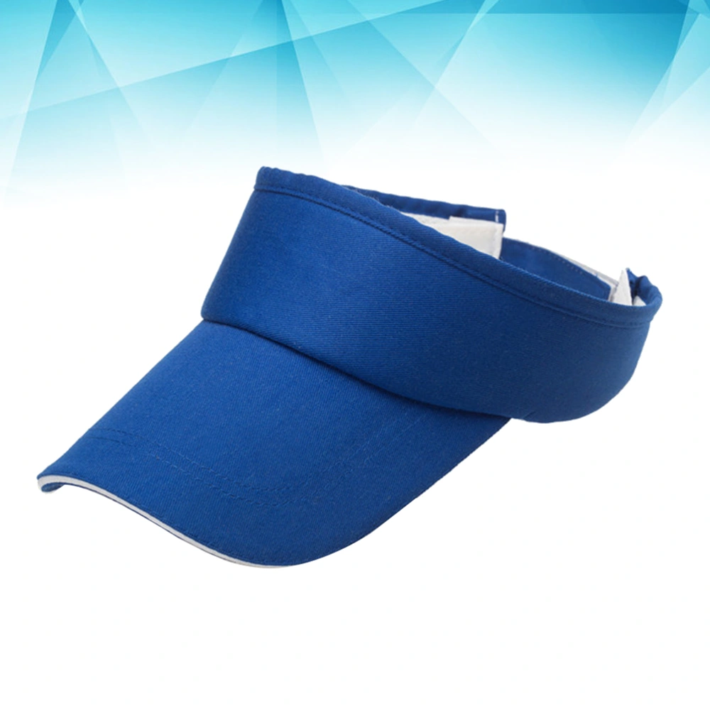 Blank Sun Visors Adjustable Sports Sun Hat for Travel Exercises(Blue)