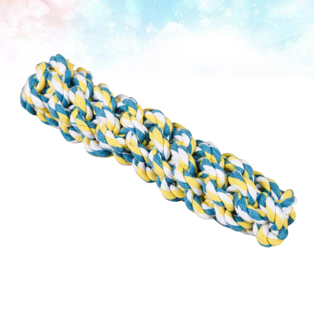 1pc Weaving Dog Chew Rope Toys Puppy Cotton Knot Toys Molar Tooth Cleaning Pet Bite Rope Combination Set for Pet Dogs