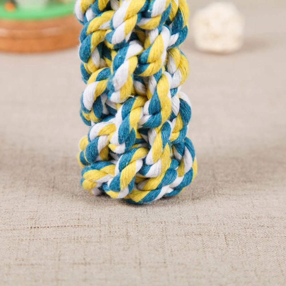 1pc Weaving Dog Chew Rope Toys Puppy Cotton Knot Toys Molar Tooth Cleaning Pet Bite Rope Combination Set for Pet Dogs