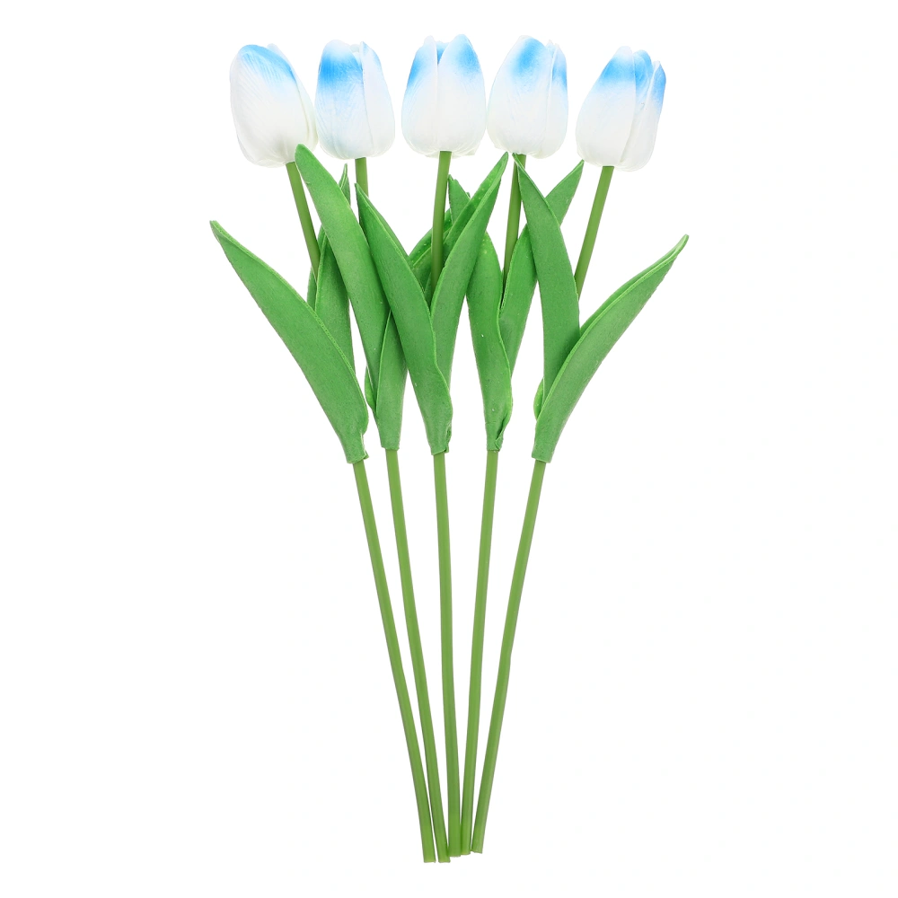 5pcs Artificial Tulip Flowers Fake Flower for Wedding Party Home Desk Decor