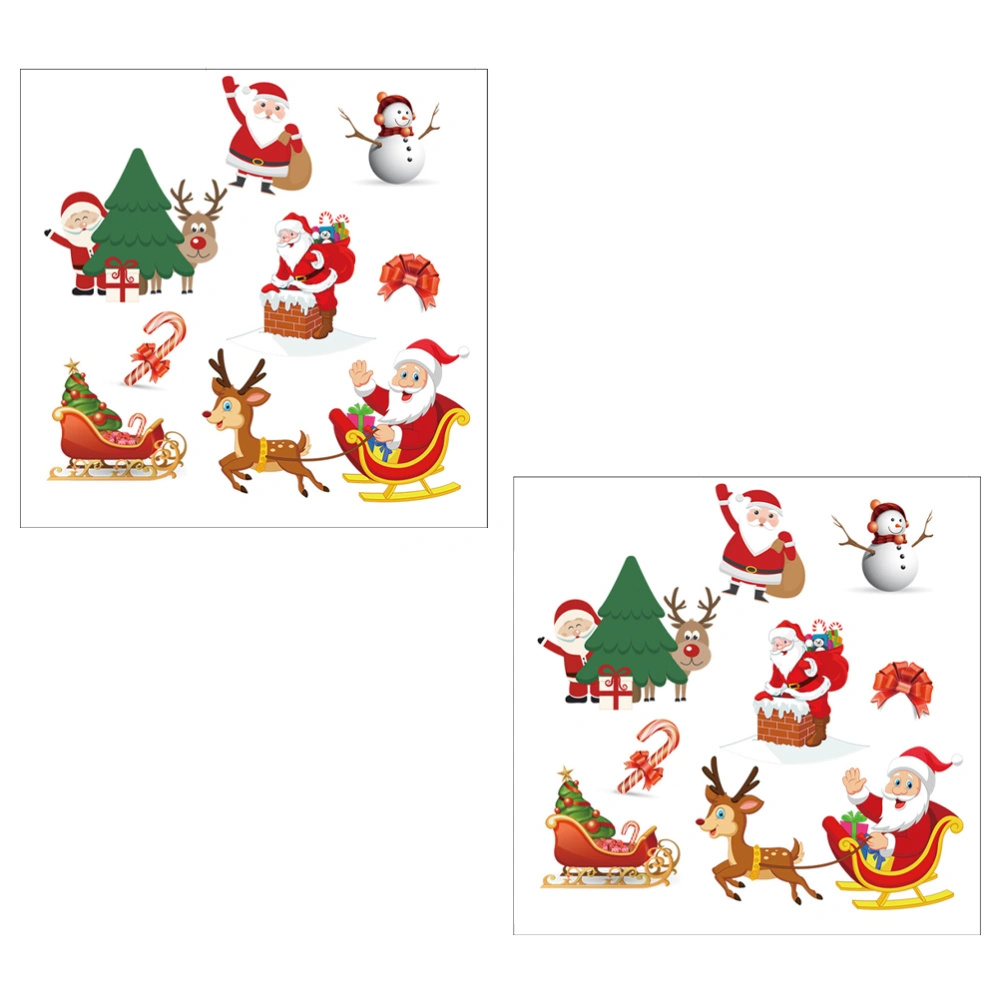 2 Sheets Christmas Patches Iron On Appliques DIY Heat Transfer Stickers Applique