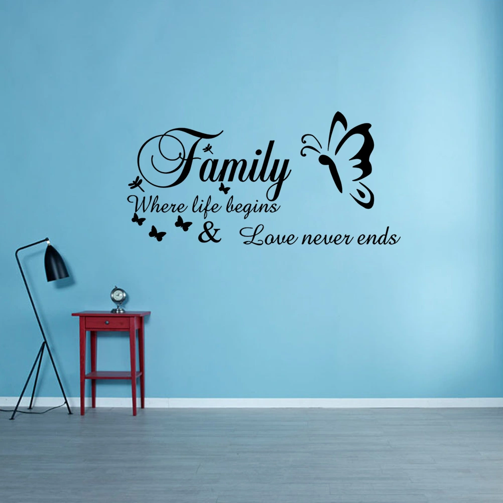 Vinyl Lettering Wall Decal Removable DIY Inspirational Quotes Wall Stickers Waterproof Wall Art Decor for Bedroom Living Room Home - 58x29cm