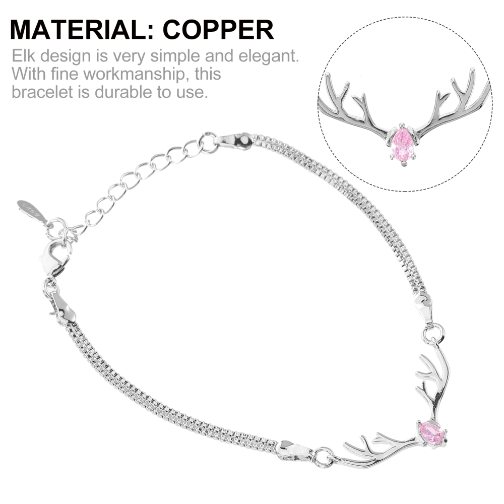 1 Pc Christmas Gift Creative Antler Bracelet Beautiful Korean Style Bracelet