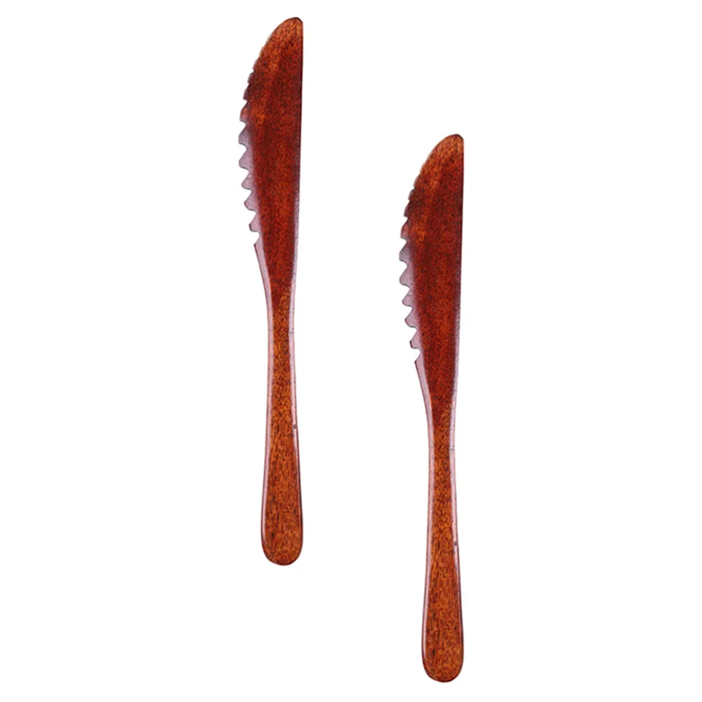 2 Pcs Wooden Jam Spatulas Cheese Spreader Jam Knives Cake Spatula Kitchen Tool