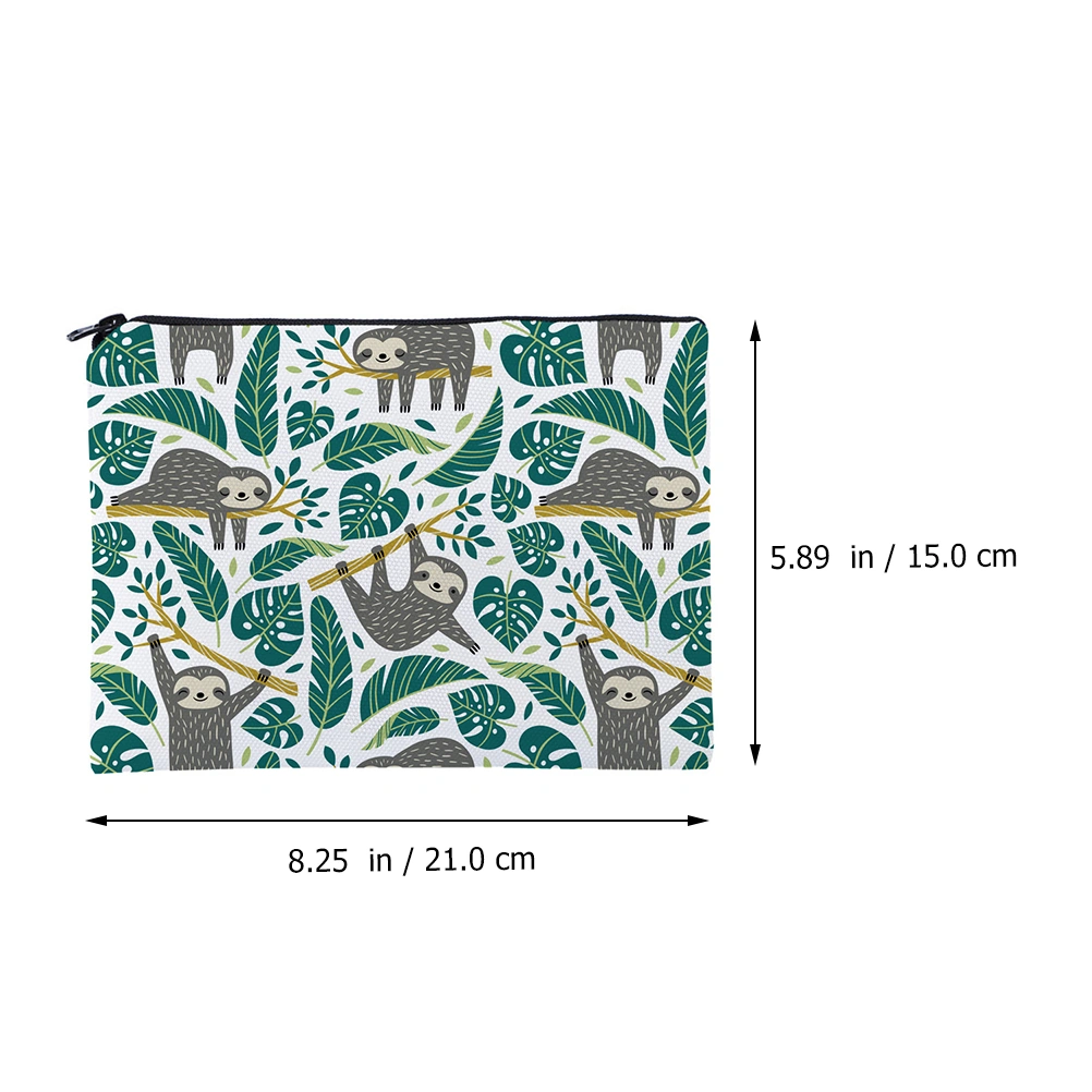 Fashion Makeup Bag Toiletry Pouch Portable Cosmetic Bag with Sloth Pattern